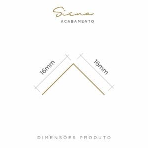 PERFIL VISCARDI SIENA DIMENSÕES - 16MM