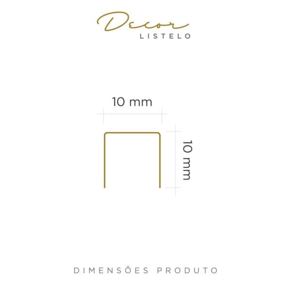 PERFIL VISCARDI DECOR DIMENSÕES - 10MM