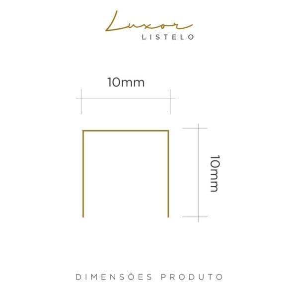 PERFIL VISCARDI LUXOR - DIMENSÕES 10MM