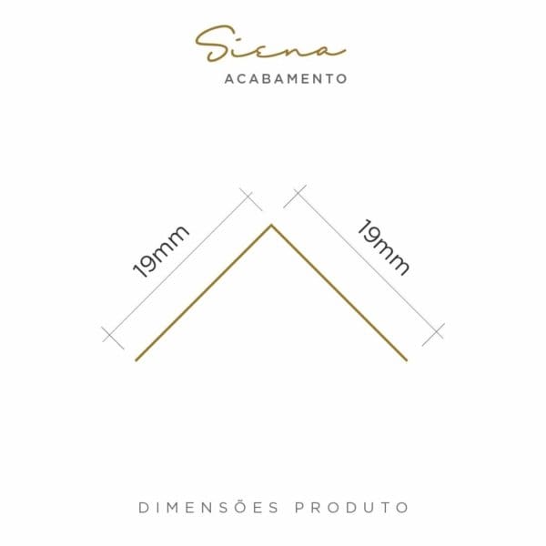 PERFIL VISCARDI SIENA DIMENSÕES - 19MM