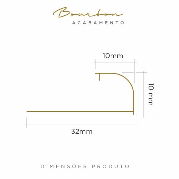 PERFIL VISCARDI BOURBON DIMENSÕES 10MM