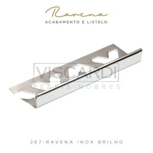 267 - PERFIL VISCARDI RAVENA INOX BRILHO