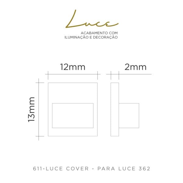 611-LUCE COVER - PARA LUCE 362-DIMENSIONAL